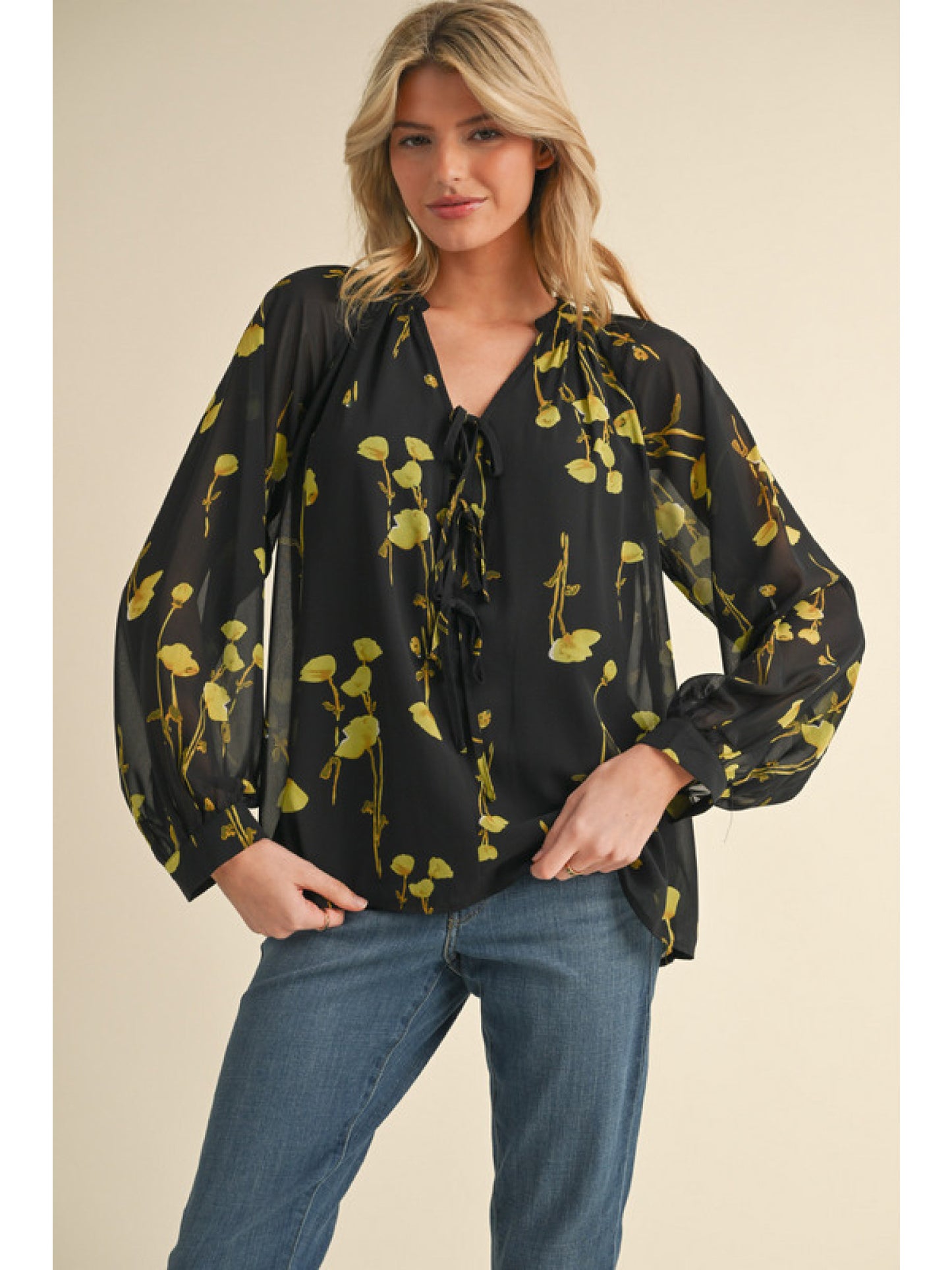 Floral Chiffon Top