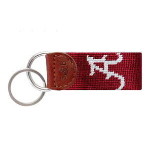 Alabama Crimson Handstitched Key Fob