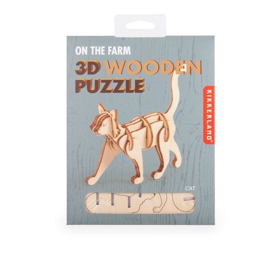 3-D Wooden Pet Puzzle - Cat