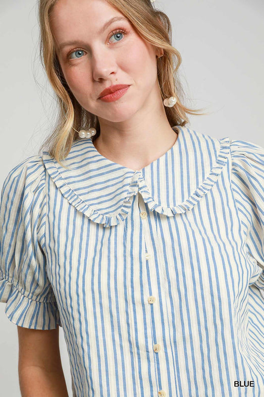 Striped Button Down Top