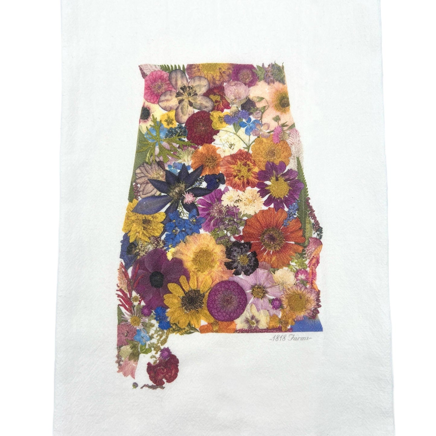 "Where I Bloom" State Flour Sack Towel