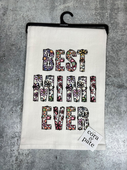 Best Mimi Ever Flower Sack Hand Towel