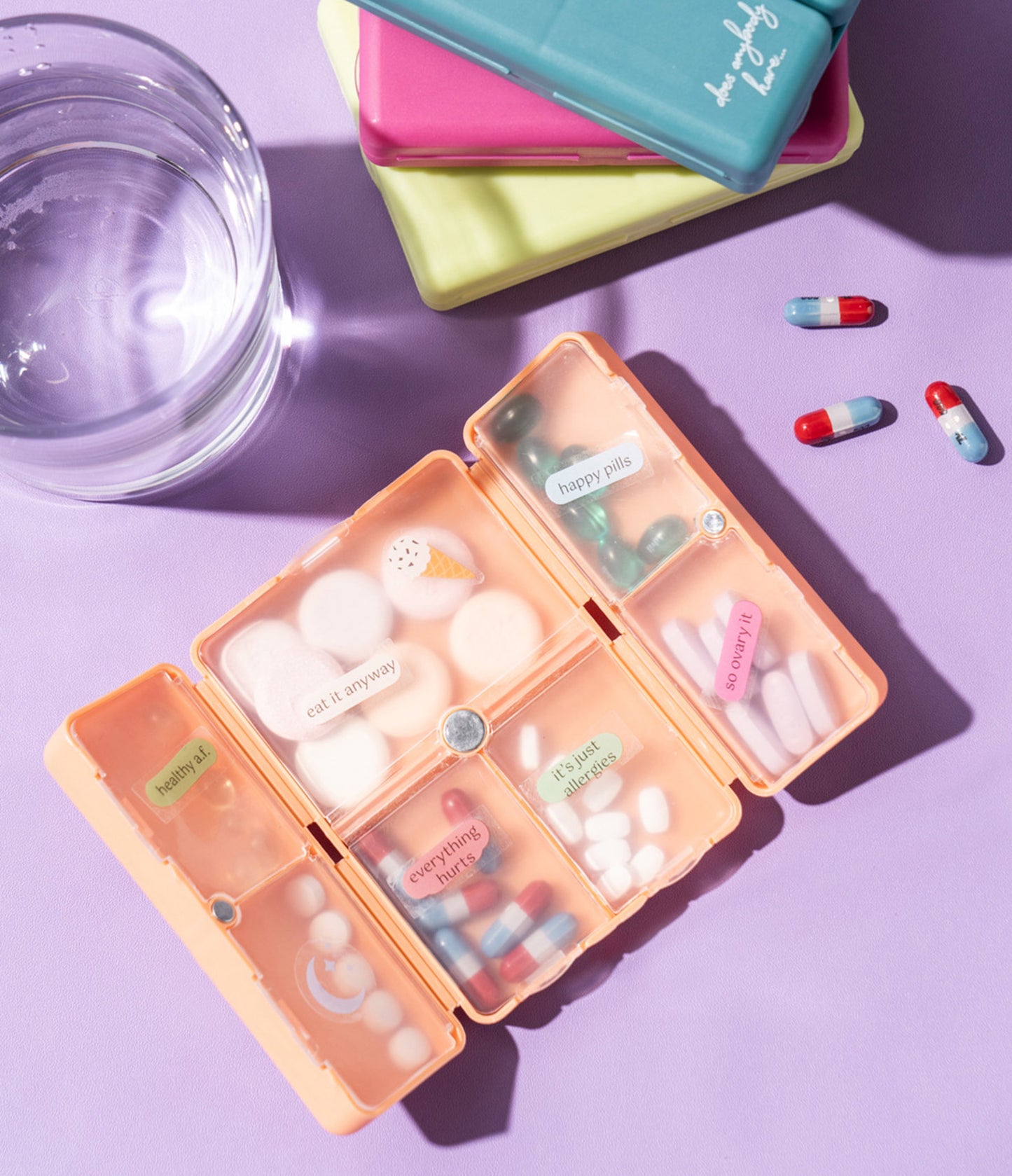 Crush Everything's Fine pill and vitamin organizer