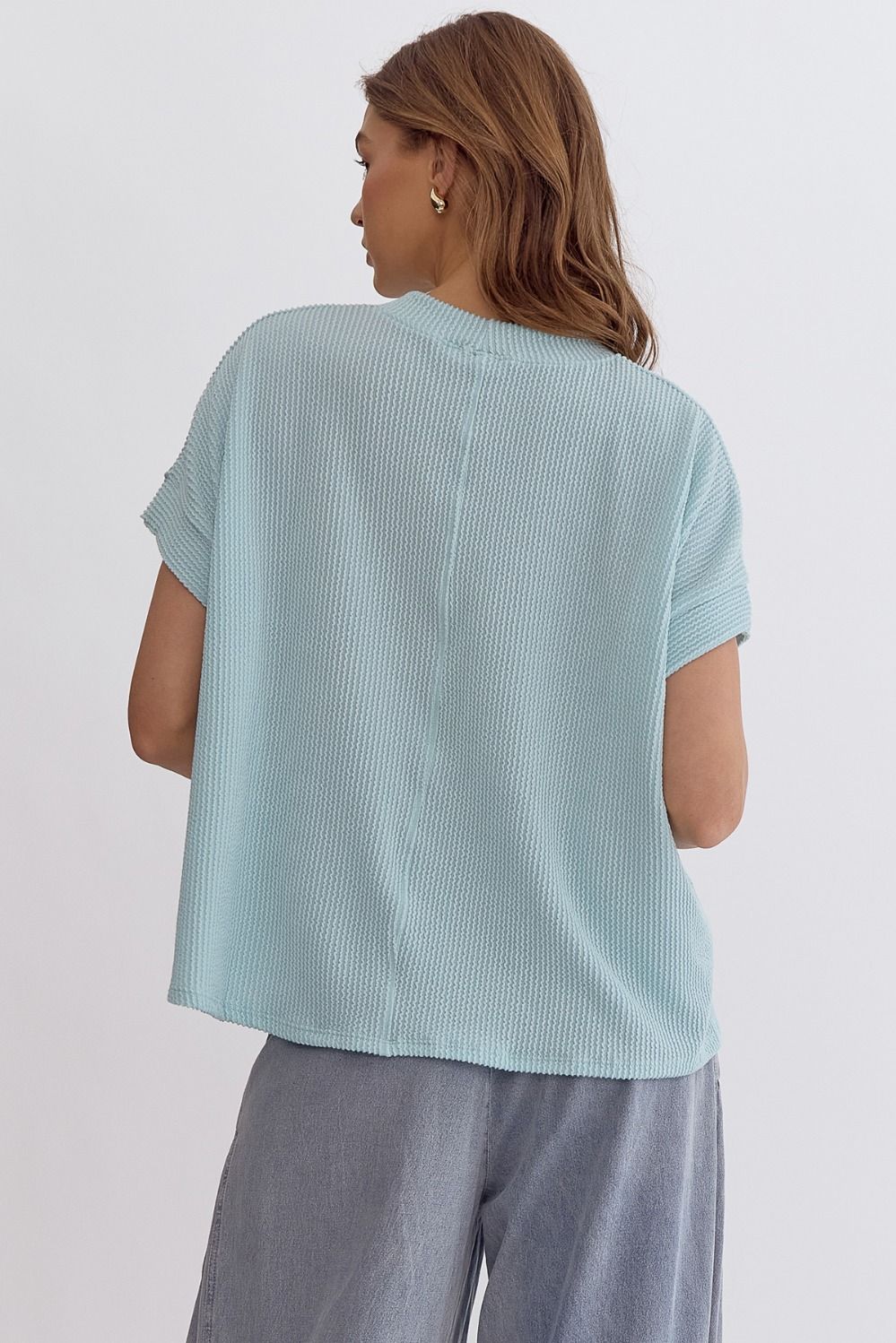 Ribbed Short Sleeve Top