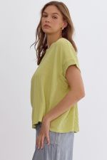 Ribbed Short Sleeve Top