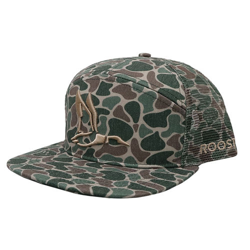 Roost Logo 7 panel Camo Hat