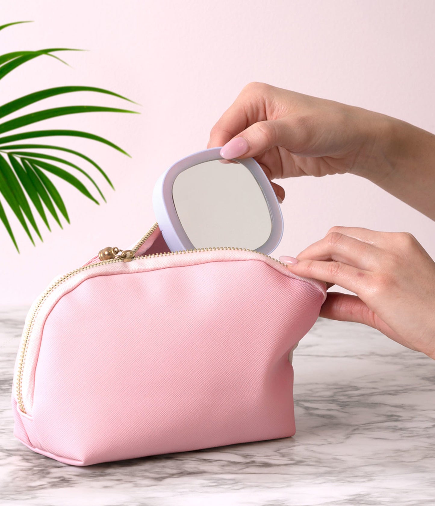 Ready, Set, Glow mini LED makeup mirror